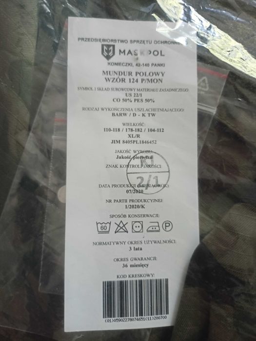 Bluza od Mundur polowy 124P rozmiar XL/R