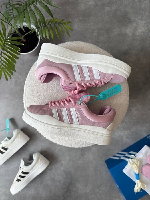 АКЦІЯ! Adidas Campus x Bad Bunny Pink White 36 37 38 39 40 41 адік