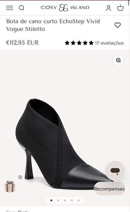 Bota de cano curto EchoStep Vivid Vogue Stiletto Cosy Island