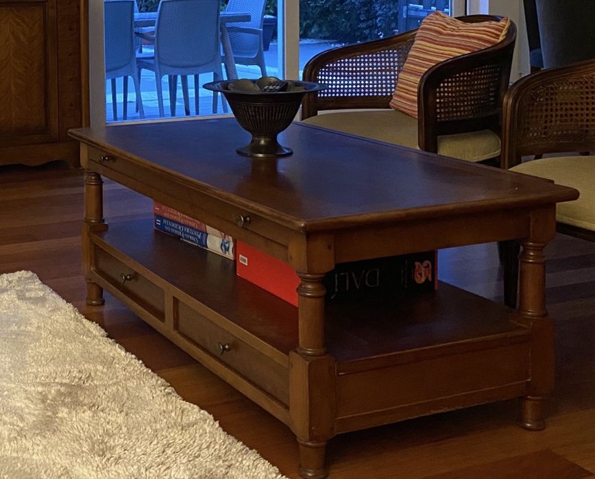 Mesa de apoio madeira maciça extensivel