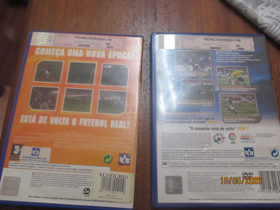 2 Jogos para Playstation 2 - Pro evolution soccer 3 e 5