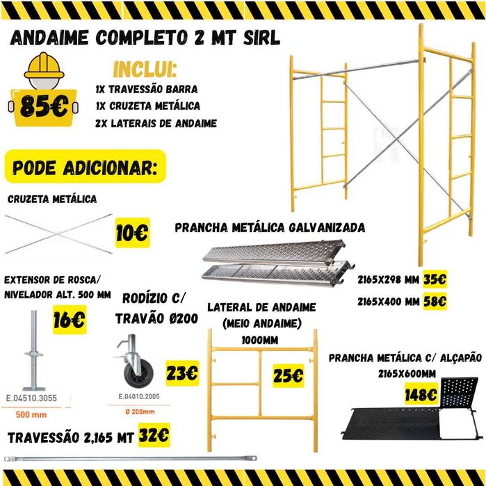Andaime Completo Altura 2000mm SIRL JL20