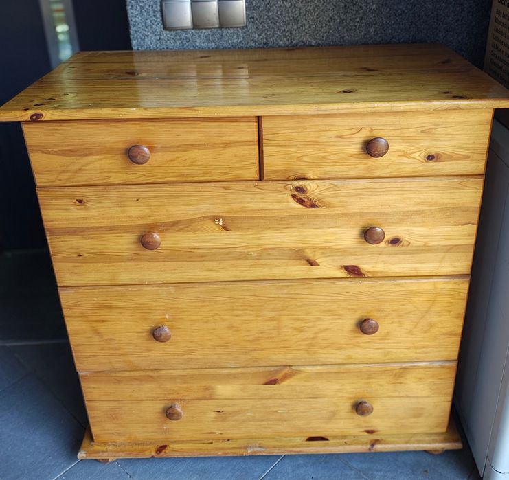 Komoda sosna z szufladami 100
