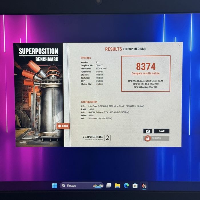 Ігровий ноутбук Dell Alienware 15 i7 8750, Gtx 1060 6Gb