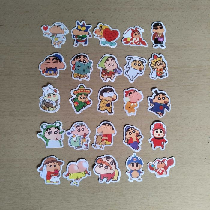100 Autocolantes Adesivos Stickers Shin Chan