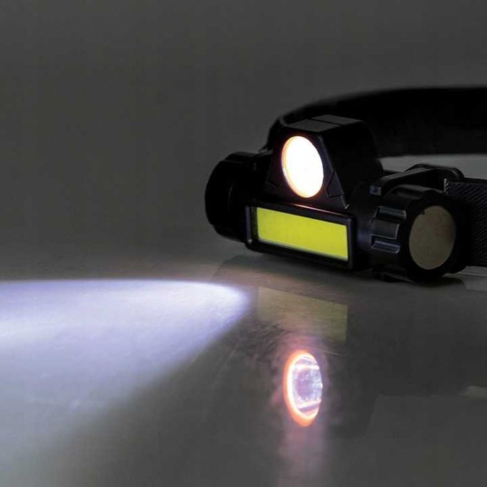 Mocna Latarka COB z magnesem uniwersalna na głowę czołówka lampa LED