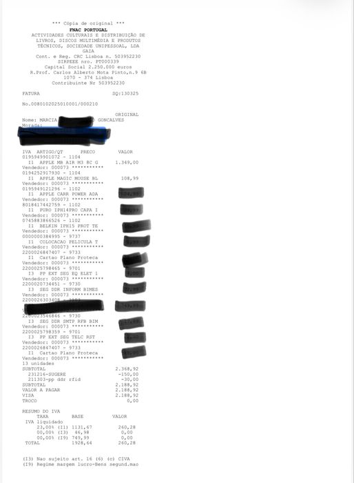 MacBook Air M3 13” 16GB 9 ciclos | Garantia 2028 | Magic Mouse NOVA