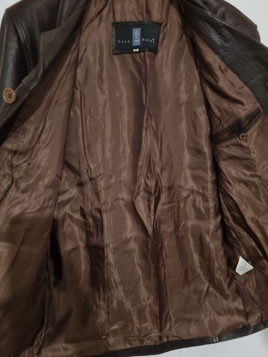 Casaco cabedal casa das peles castanho