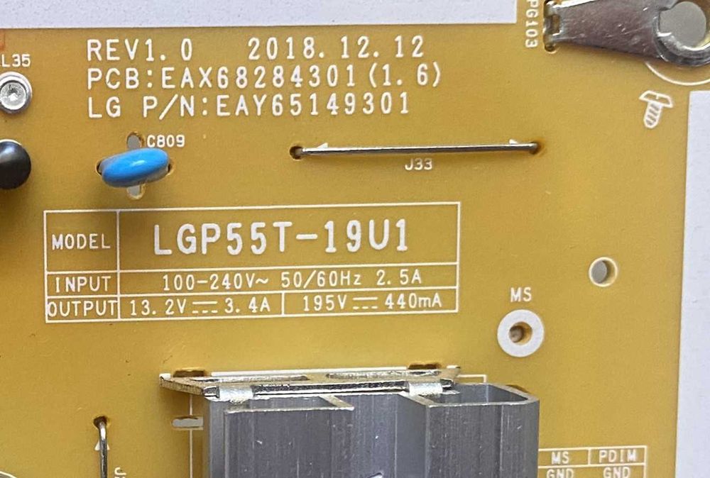 LG 55UM7610PLB Peças  EAX68284.301  EAY65149.301 EAX68253.604 Testadas