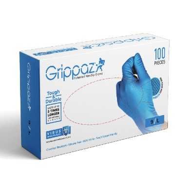 Rękawiczki nitrylowe grube GRIPPAZ rozm L