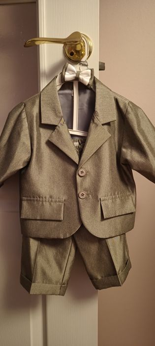 Ubranko do chrztu dla chłopca stan idealny garnitur bucik 62