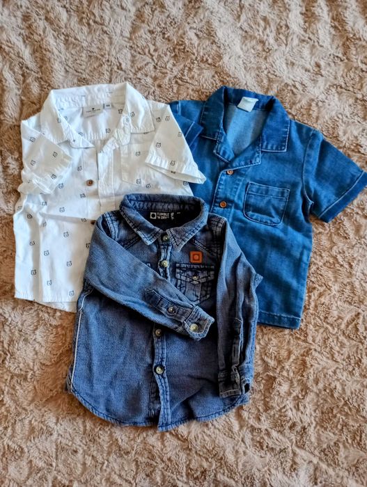 Koszule chłopięce r.80 ( Tom Tailor, H&M, Tumble&Dry)
