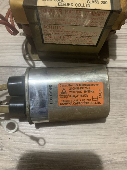 Transformater + cewka od mikrofalowki .