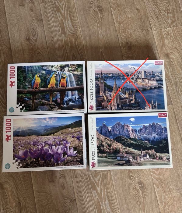Пазли 1500 та 1000шт