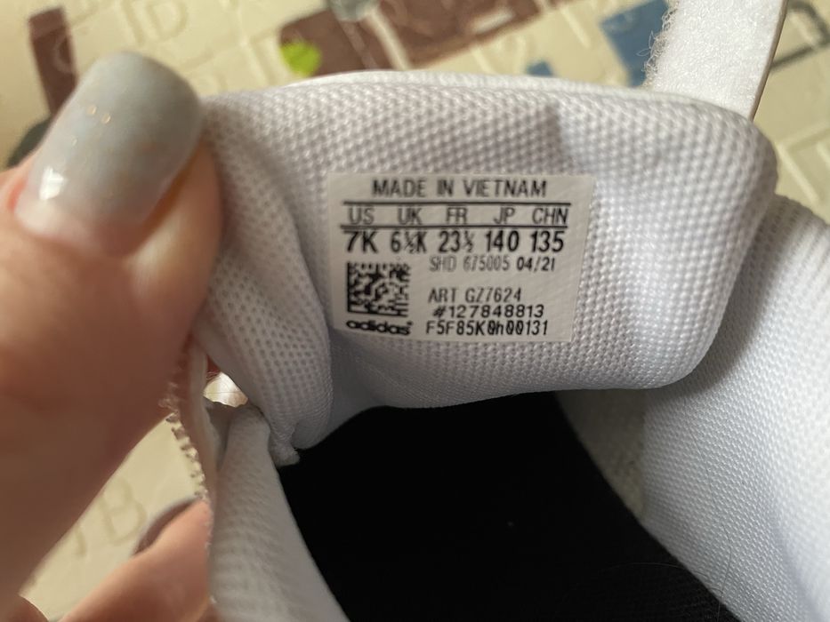 Дитячі кеди білі Adidas, адідас 23р