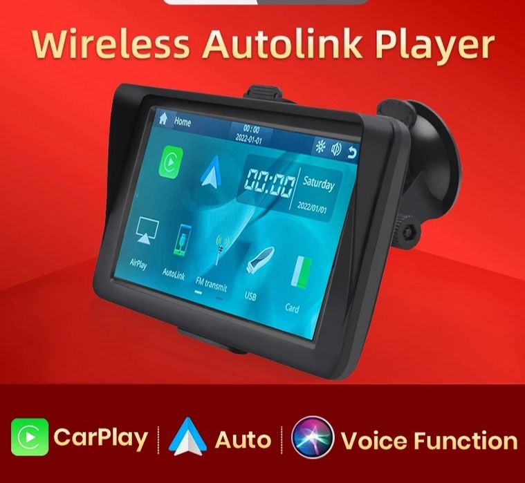 Rádio portátil 7 polegadas com CARPLAY e android auto NOVO