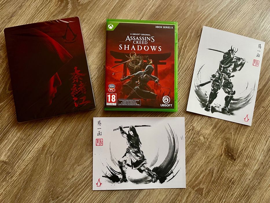 Assassins Creed Shadows PL na X Box + Steelbok + kartki - IDEALNY STAN