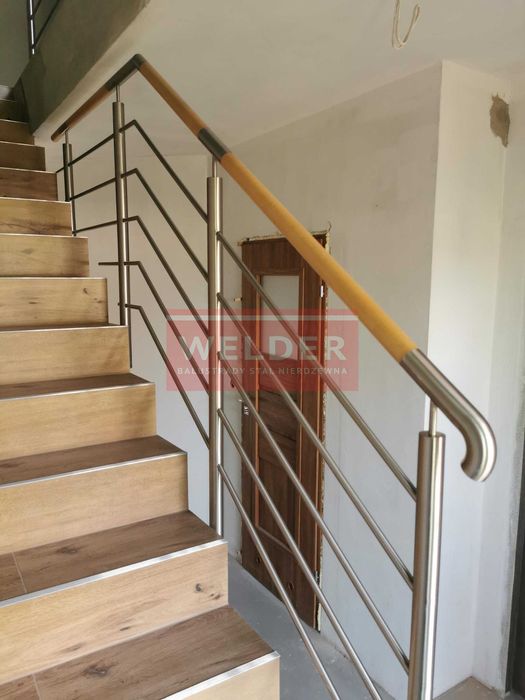 Balustrada nierdzewna Harfa Balkon antracyt szklane francuskie