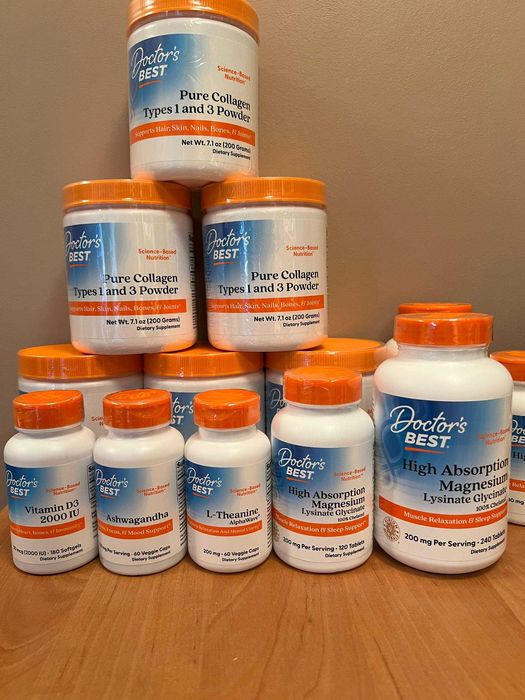 Doctor's Best магній, колаген, ашваганда, L-теанін