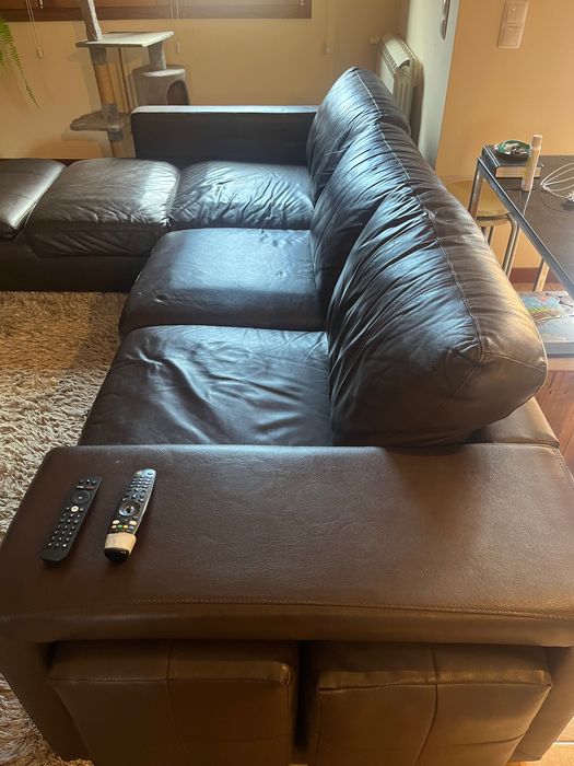 Sofá Chase longue castanho