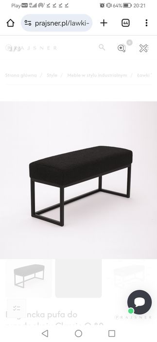 Ławka tapicerowana loft lukka