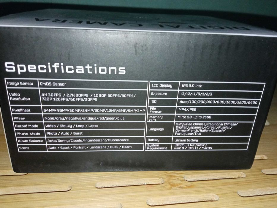 Ourlife AC600 Kompaktowy aparat fotograficzny cyfrowy 4K 18X