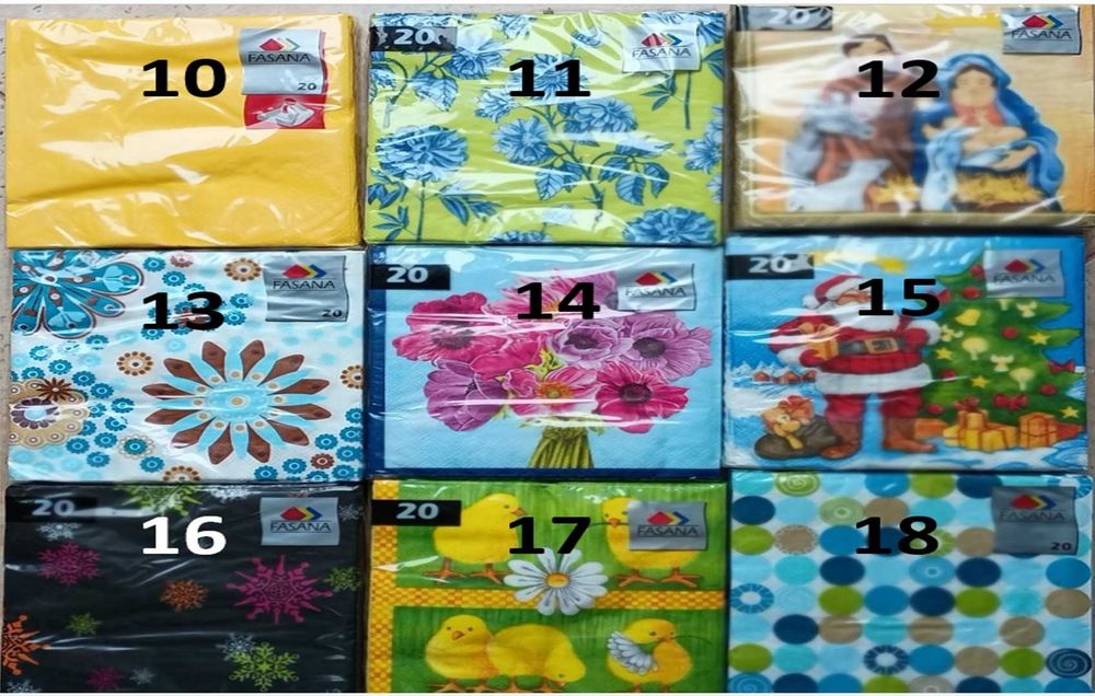 DECOUPAGE serwetki papierowe z nadrukiem 33x33 Fasana