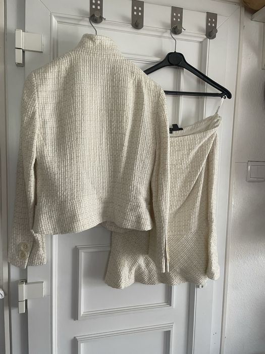 Saia casaco branco da zara