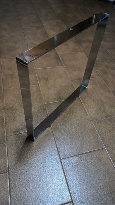 Pés cromados retangulares 46x40x5cm (Conj. de 2 unidades)