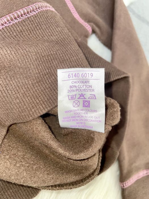 Brązowa bawełniana dziewczęca bluza miss evie 116 cm 6 lat