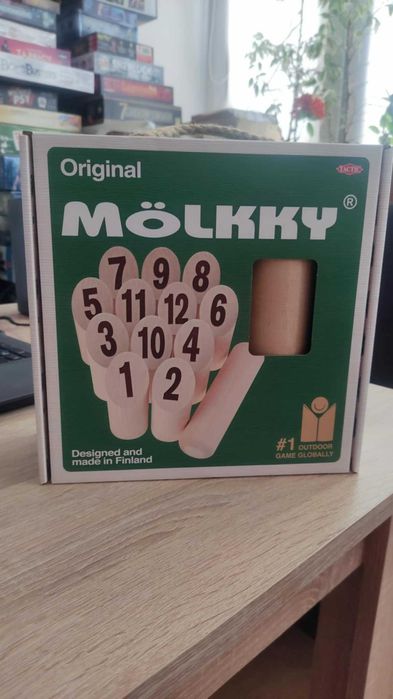 Mölkky kręgle fińskie w kartonowym pudełku