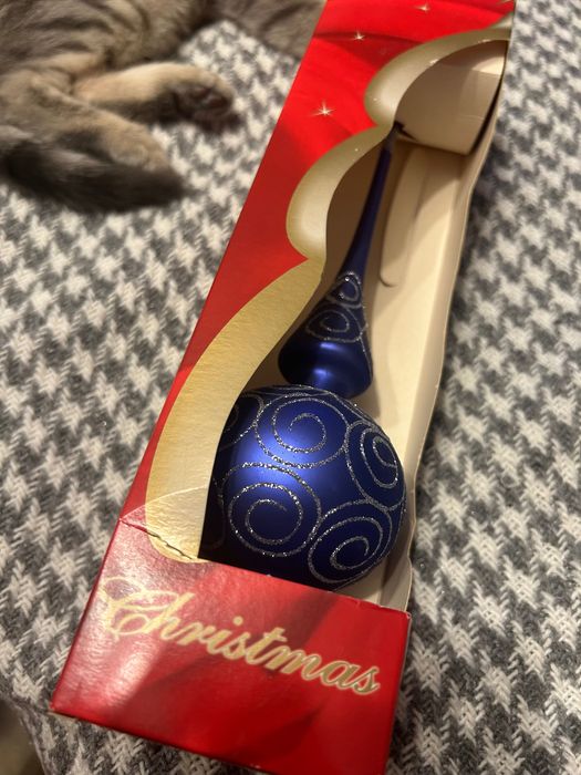 Скляна ялинкова верхівка іграшка для ялинки
27,5 см