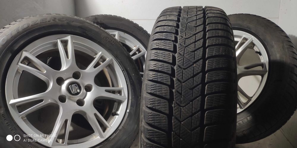 Koła 205/60R16 PIRELLI zimowe SEAT 5x112 alusy komplet zima 4szt 16