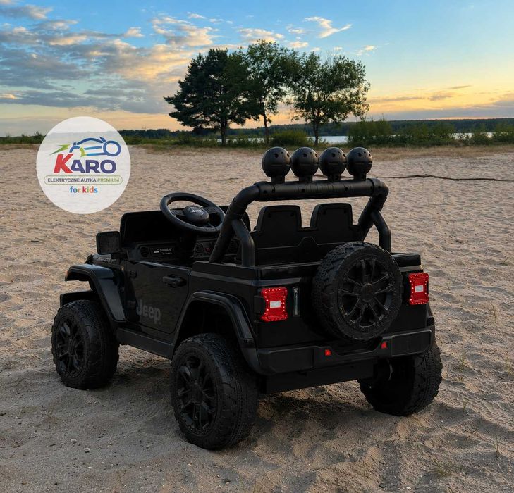 Auto Na Akumulator Jeep Rubicon Pojazd dla dzieci Mocny w Teren LED