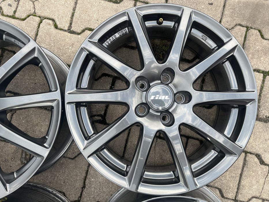 Felgi 17 Aluminiowe Rial 5x112 Audi Seat Skoda Vw Grafitowe