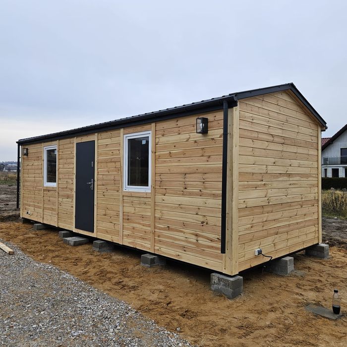 Domek drewniany całoroczny mobilny letniskowy rekreacyjny