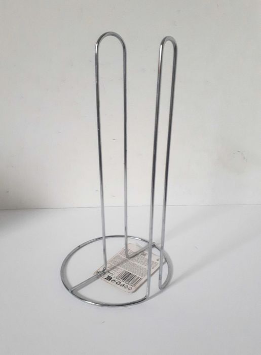 nowy stojak na ręcznik papierowy kuchenny srebrny metalowy