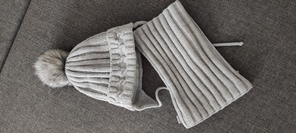 Шапка зимова сірого кольору, ДУЖЕ ТЕПЛА Зима