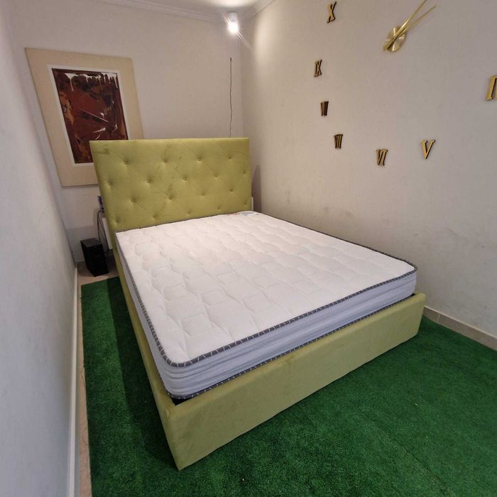 Camas de Casal Estofadas de Luxo 199€ Disp. em Várias Cores! 190x140m!