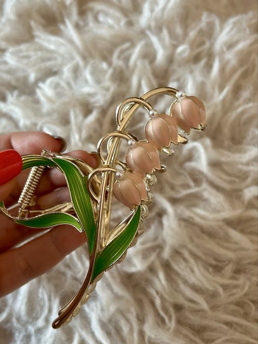 Краб крабік заколка зажим для волосся квіти конвалія