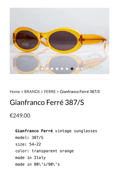 Óculos de sol Gianfranco FERRE 387/S