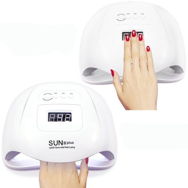 Лампа для манікюру Nail Lamp SUN X Plus 120W для покриття нігтів гель