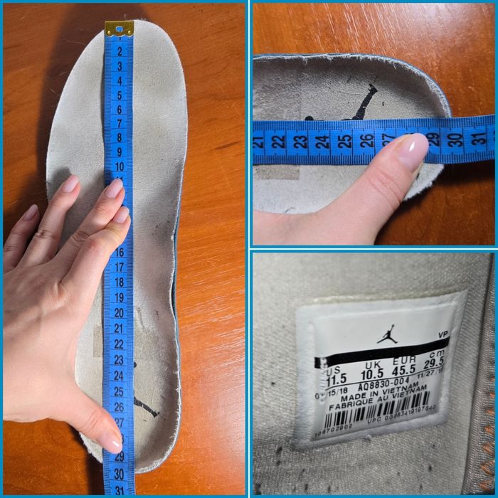 Мужские кожаные кроссовки Nike Air Jordan. 45 р. стелька 29,5 см.