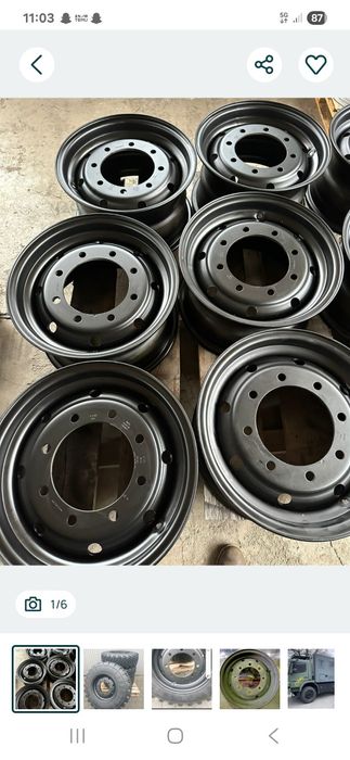 Felgi Nowe Michelin 11 R 20 8szpilek Man 4x4 Unimog atego Star 266 944