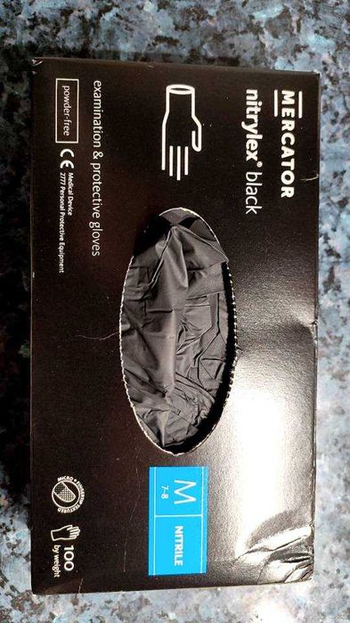 Rękawice Nitrylowe Czarne 100 sztuk