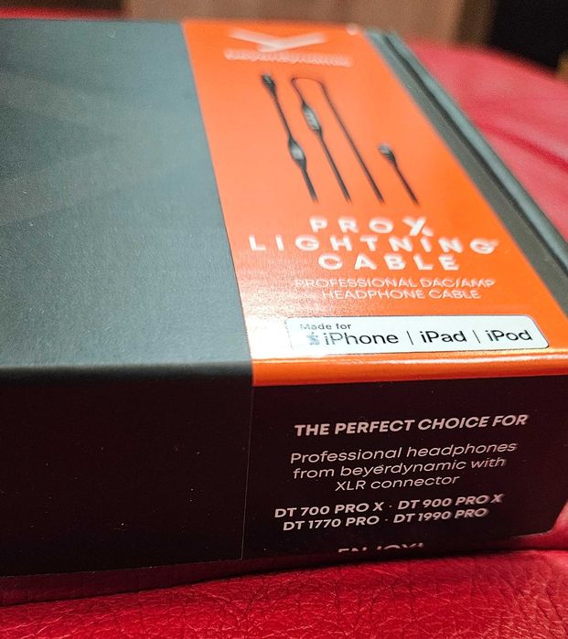 Kabel beyerdynamic PRO X lightning dla iphone/ipad do słuchawek przejściówka DT 700 PRO X DT 900 PRO X DT 1770 PRO DT 1990 PRO
