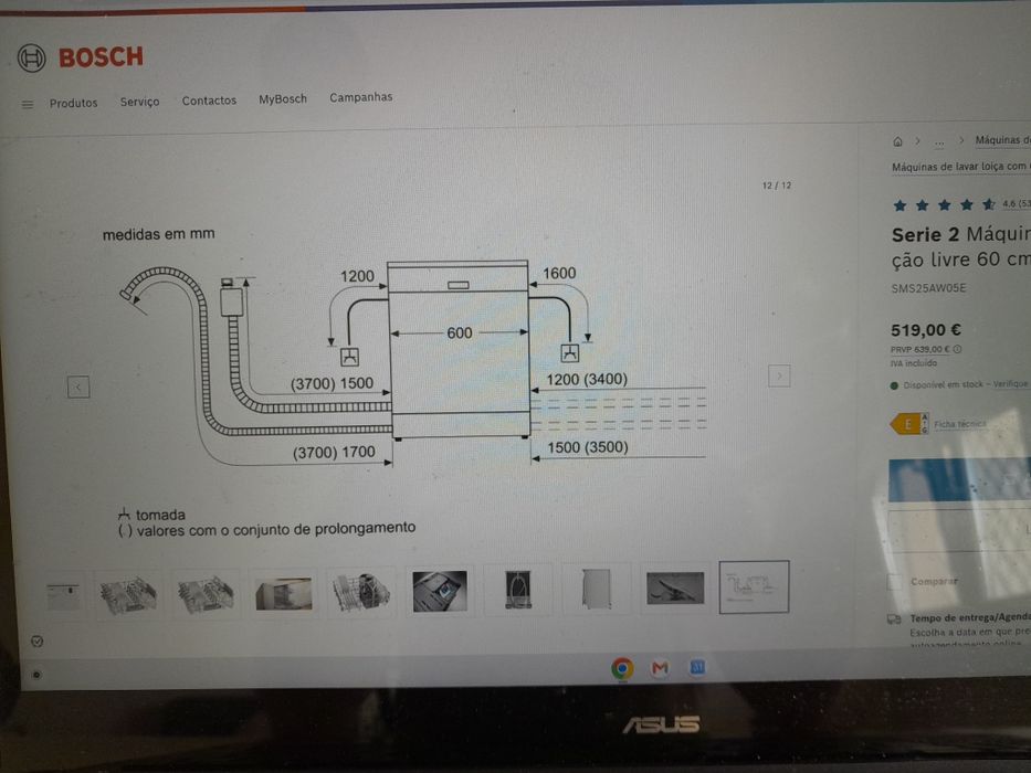 Bosch Serie 2 Maquina de Lavar Loiça 60cm Branco