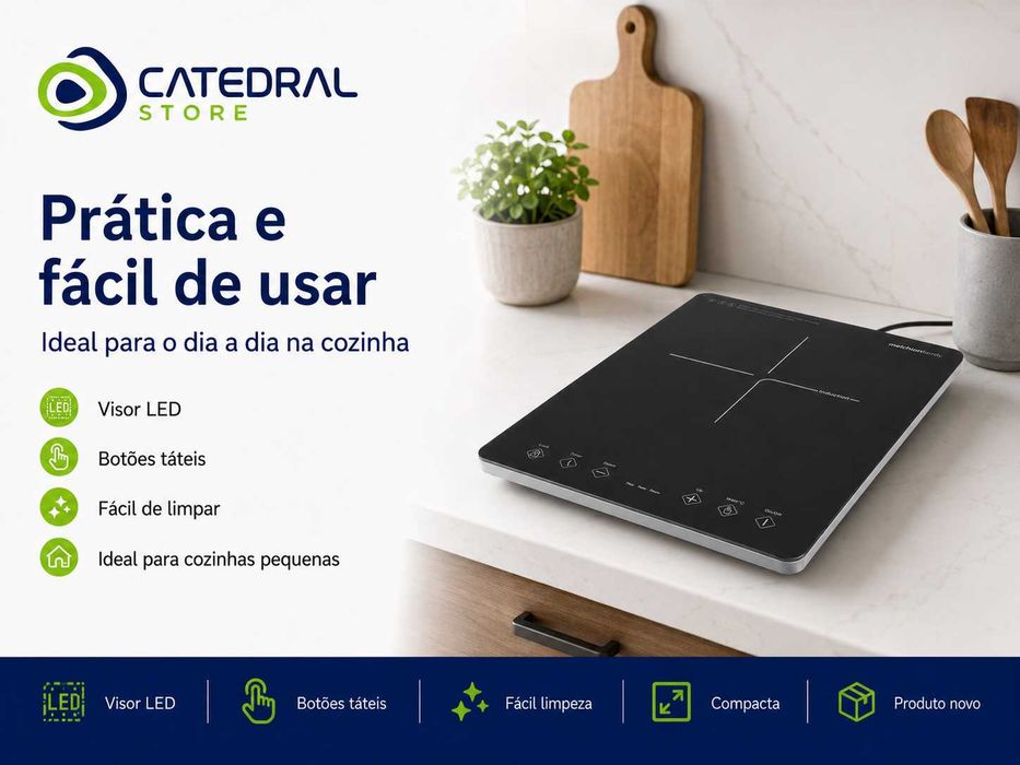 Placa de Indução Vitrocerâmica 2000W MelchioniFamily