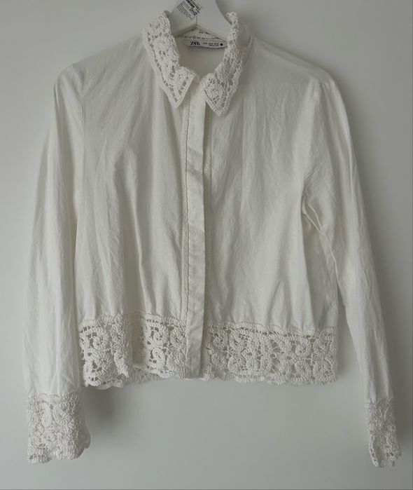 Blusa branca Zara Mulher