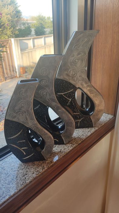 Conjunto de Vasos Decorativos Modernos – 3 Peças